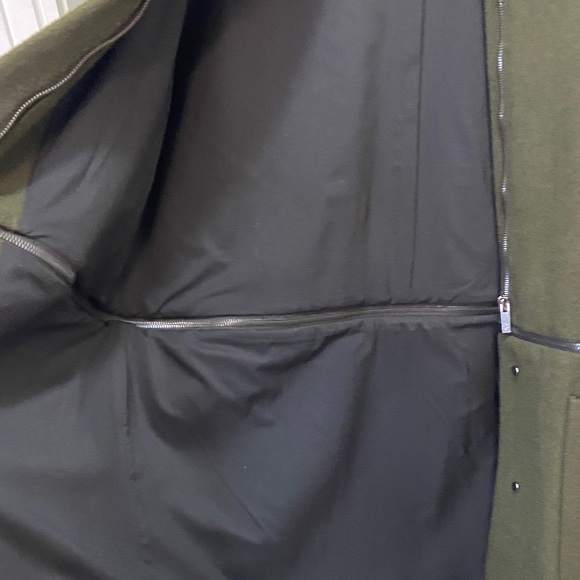 Zac Posen Genuine Raccon/ Baby Calf Fur Wool Convertible Coat US 14 / XL - Picture 10 of 16